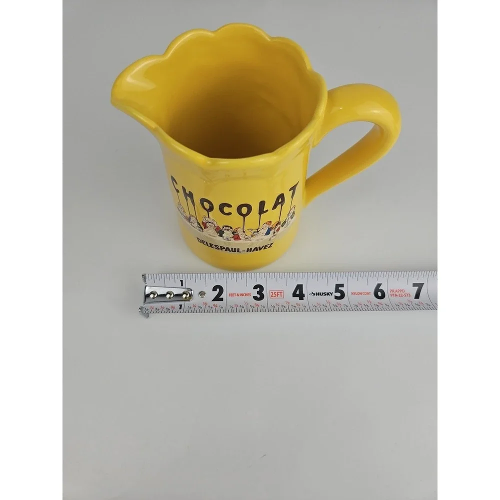 Chocolat Delespaul French Advertising‎ Small Pitcher Yellow France